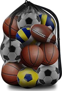 Extra Large Mesh Sports Ball Bag with Strap