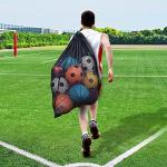 Extra Large Mesh Sports Ball Bag with Strap