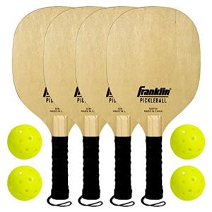 Franklin Sports Wooden Paddle and X-40 Ball Set