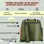 Large Pickleball Backpack with Shoe Compartment