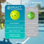 PIKKOFUN React – 5 Silent Mini Pickleball Balls