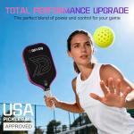 DGYGQ 16mm Carbon Fiber Pickleball Paddle - Pink/Purple