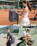 Large Waterproof Pickleball Bag with Shoe Compartment
