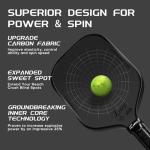 Luzz Carbon Fiber Pickleball Paddle for Spin and Power