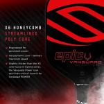 Selkirk Sport Vanguard Hybrid Factory Second Pickleball Paddles | Carbon Fiber Pickleball Paddle with a Polypropylene X5 Core | Pickleball Rackets Made in The USA | Invikta Lightweight, Crimson Black