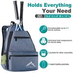 Himal Outdoors Tennis Backpack Tennis Bag - Large Storage Holds 2 Rackets and Necessities,Suitble for Women,Men and Teenagers