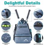 Himal Outdoors Tennis Backpack Tennis Bag - Large Storage Holds 2 Rackets and Necessities,Suitble for Women,Men and Teenagers