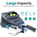 Himal Outdoors Tennis Backpack Tennis Bag - Large Storage Holds 2 Rackets and Necessities,Suitble for Women,Men and Teenagers