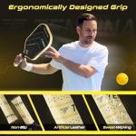 TENVINA Pickleball Paddles, Thermoformed T700SC Carbon Fiber Pickleball Paddle, Pickle Ball Paddle USAPA Approved with Dominant Power and Larger Sweet Spot