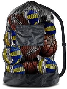 Extra Large Mesh Sports Ball Bag with Strap