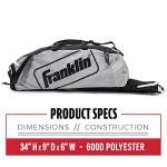 Franklin Sports Kids Pickleball Gear Bag - Gray
