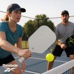 Reebok Pro Geo Elongated Pickleball Paddle, White