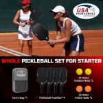 BAGAIL Pickleball Rackets Set with 4 Balls
