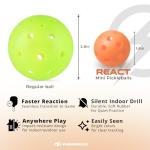 PIKKOFUN 5-Pack Silent Mini Pickleball Training Balls