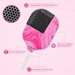 Pink Composite Pickleball Paddle with Cover