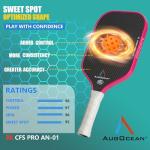 AUGOCEAN Pro Pickleball Paddle - Pink & White