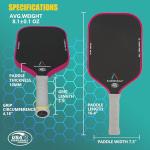 AUGOCEAN Pro Pickleball Paddle - Pink & White