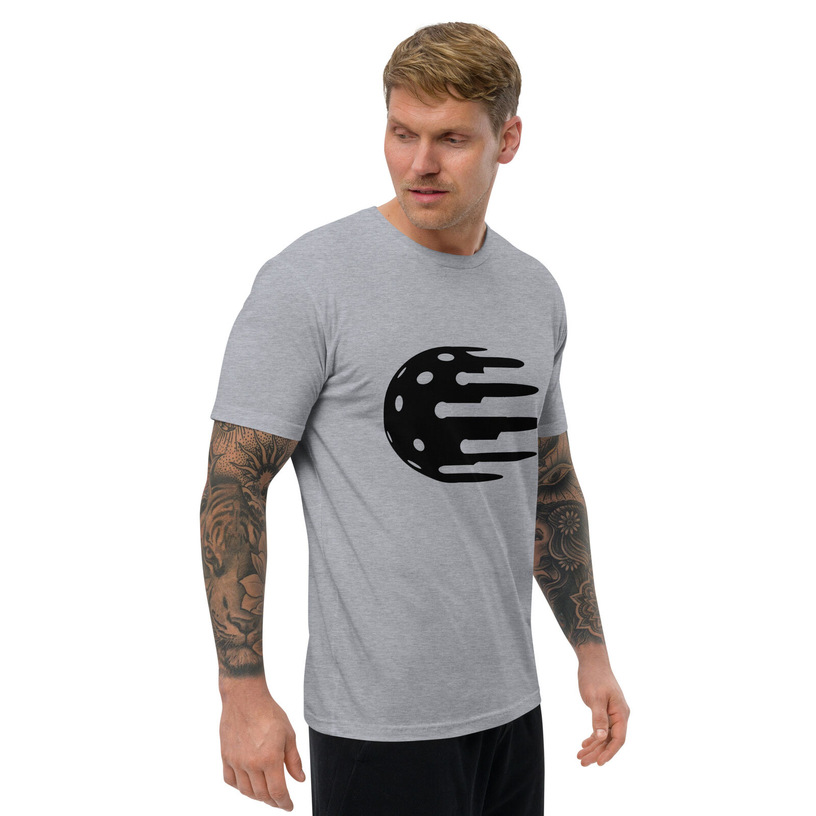 Pickleball Gear: Men's Fitted Next Level & DinkStars T-shirt