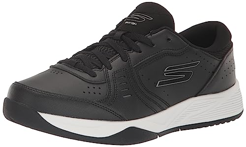 Skechers Men's Viper Court Pickleball Shoes, Black/White 9.5