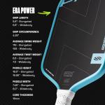 Selkirk Sport SLK ERA Power Pickleball Paddle | Carbon Fiber & Fiberglass Hybrid Face for Power, Spin & Control | Dynamic Fusion Core | Professional Pickleball Paddles | Elongated White