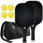 Jobunai Carbon Fiber Pickleball Paddles - 2 Pack