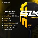 Selkirk SLK Omega Yellow Carbon Pickleball Paddle