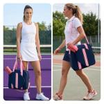 SPELIKO Striped Navy Women's Pickleball Sling Bag