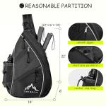 Adjustable Pickleball Sling Bag with Water Bottle Holder