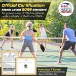 TENVINA Pickleball Paddles, Thermoformed T700SC Carbon Fiber Pickleball Paddle, Pickle Ball Paddle USAPA Approved with Dominant Power and Larger Sweet Spot