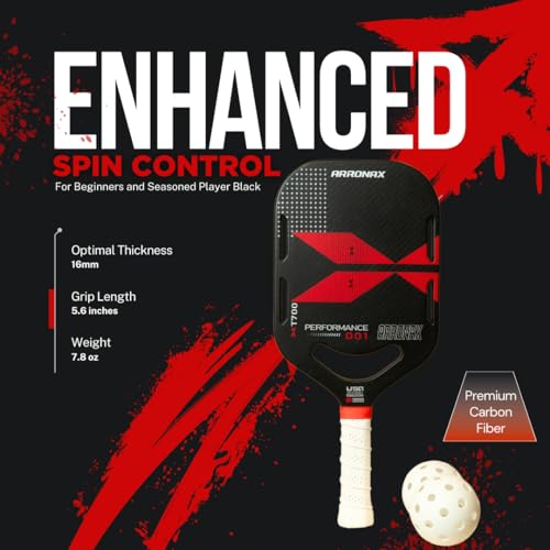 Arronax 16mm Carbon Fiber XT700 Pickleball Paddle