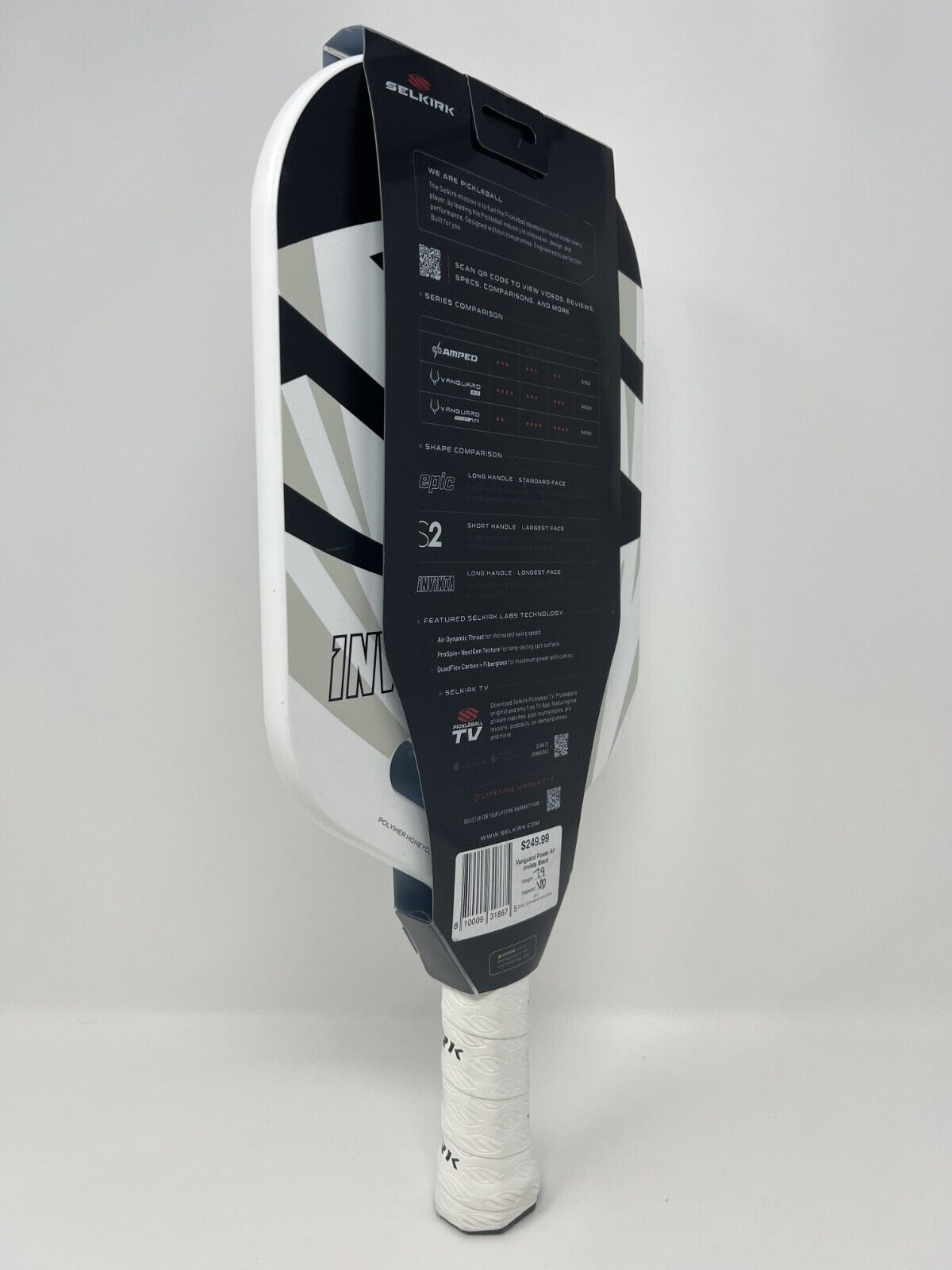 Selkirk Midweight Black/White Air Invikta Pickleball Paddle