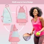 EdenRiver Women's Pickleball Backpack with Water Bottle