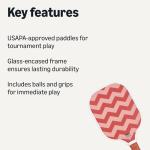 Amazon Basics 2-Pack Carbon Fiber Pickleball Paddles