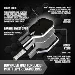 HISK RAV PRO Pickleball Paddle - Premium Carbon Fiber