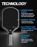 Raw Carbon Fiber Pickleball Paddle for Spin & Control