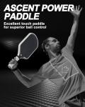 Raw Carbon Fiber Pickleball Paddle for Spin & Control