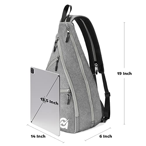 A11N Pickleball Bag: Crossbody Sling Backpack, Charcoal