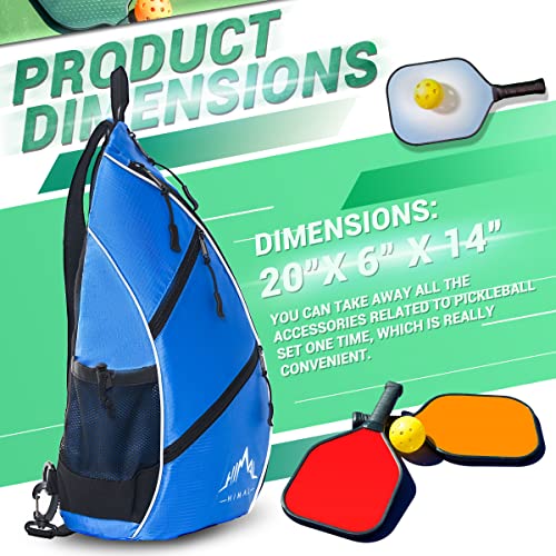 HIMAL Pickleball Bag - Adjustable Sling Backpack