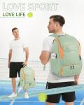 Mint Green Pickleball Backpack with Shoe Compartment