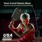 YVmove Carbon Fiber Pickleball Paddle for Spin