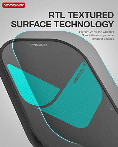 VINSGUIR Graphite Carbon Fiber Pickleball Paddle