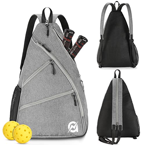 A11N Pickleball Bag: Crossbody Sling Backpack, Charcoal