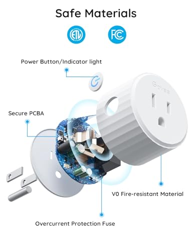 Smart WiFi Plugs with Voice Control & Timer