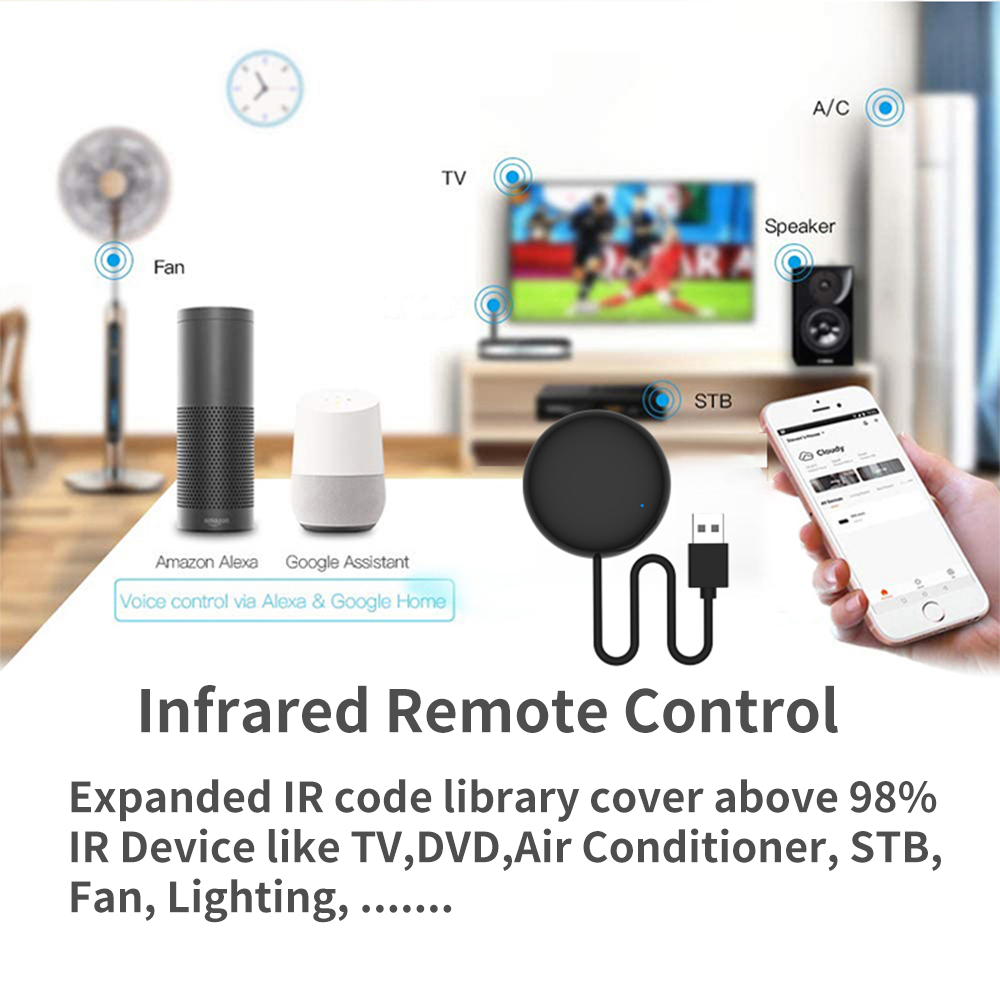 Smart WiFi IR Remote for TV & AC