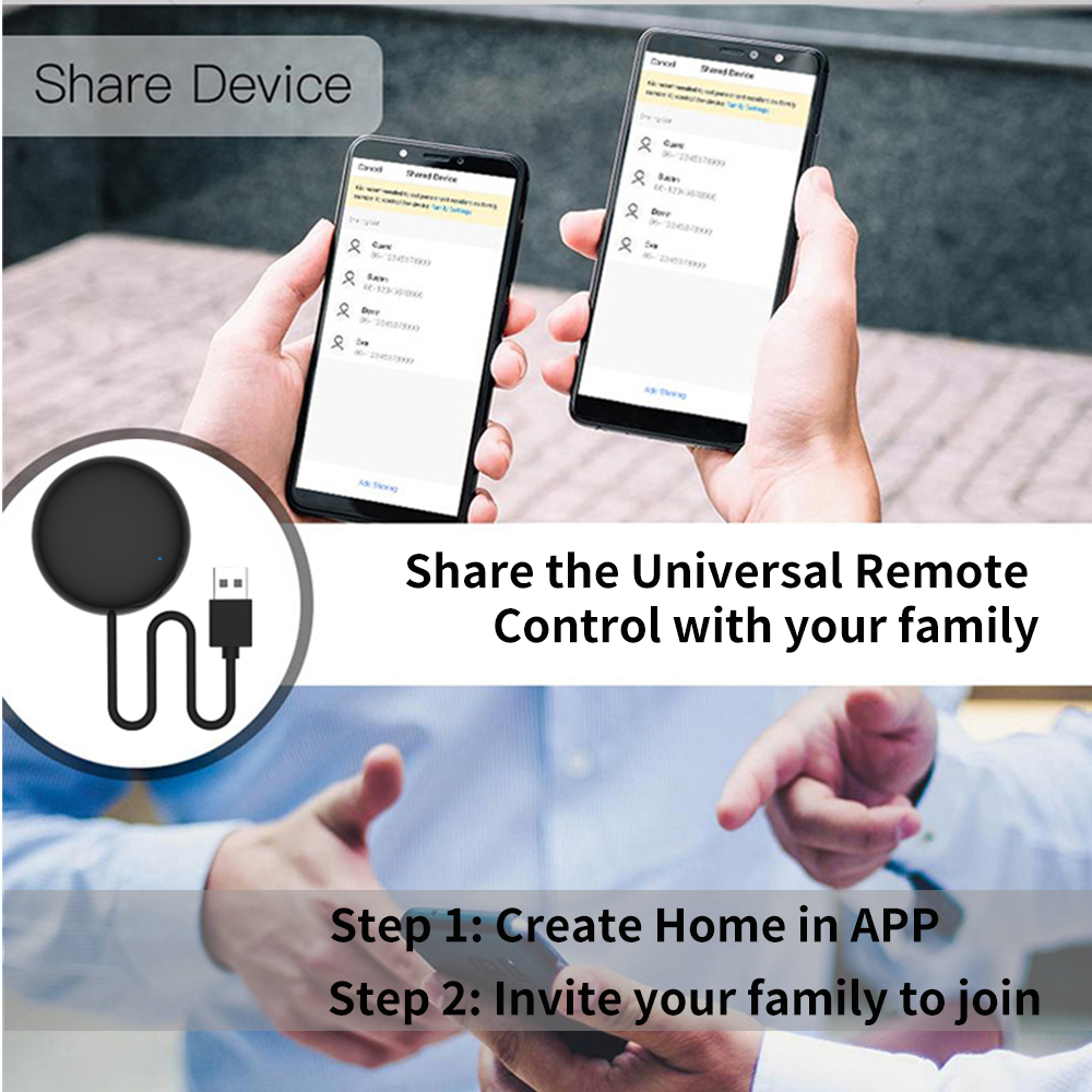 Smart WiFi IR Remote for TV & AC