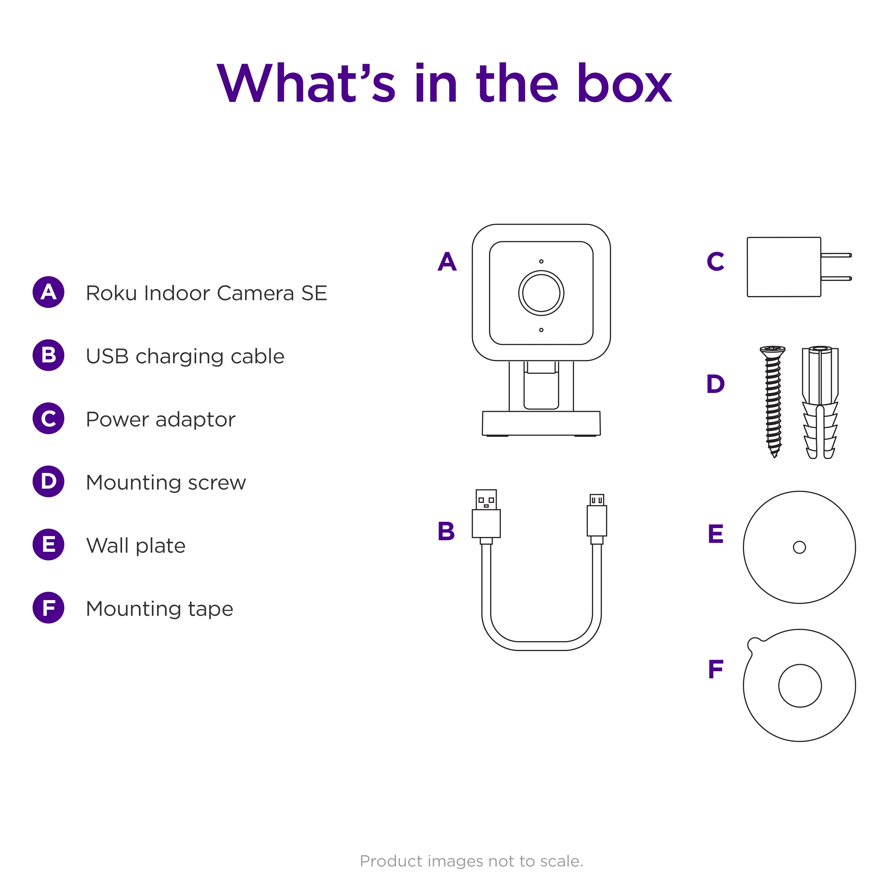 Roku Indoor Security Camera with Wi-Fi Connectivity