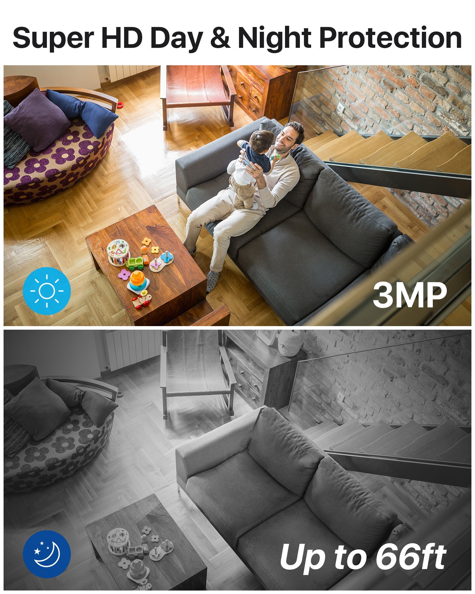 WiFi Security Camera with Night Vision & Audio