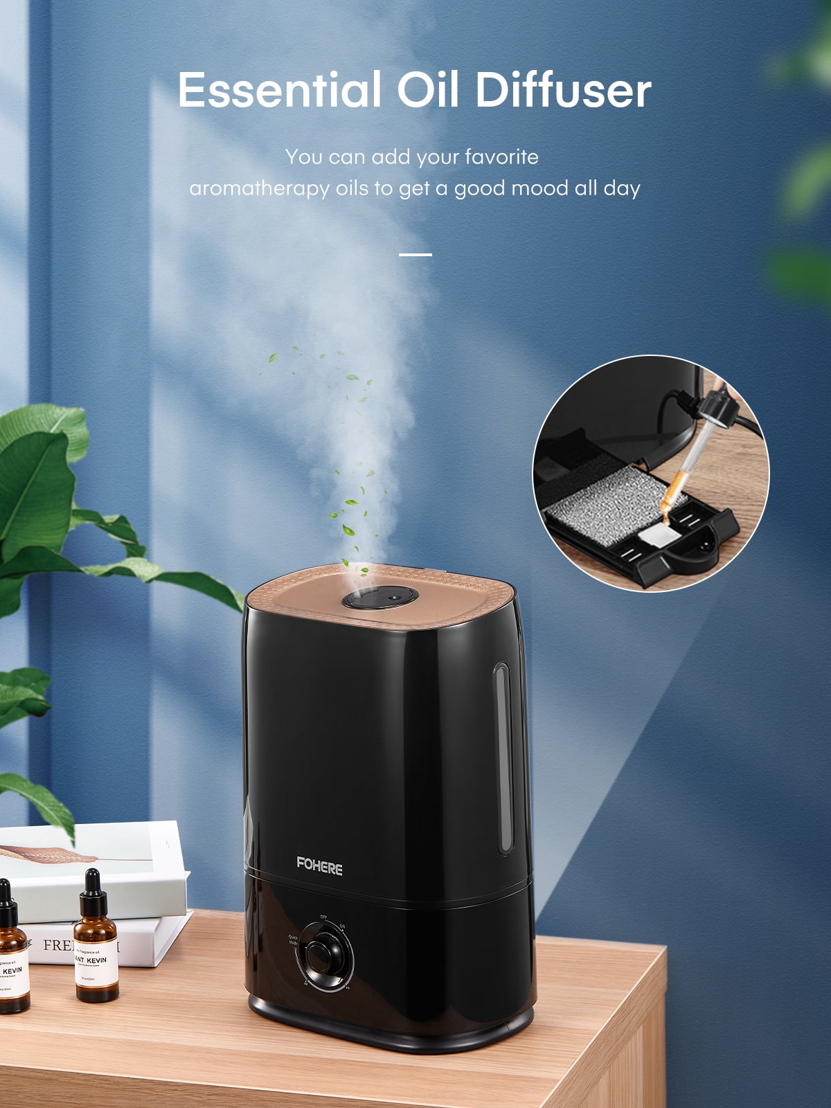 Smart Ultrasonic Humidifier with Essential Tray
