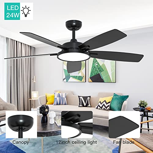 Smart 52" Ceiling Fan with Light & Remote