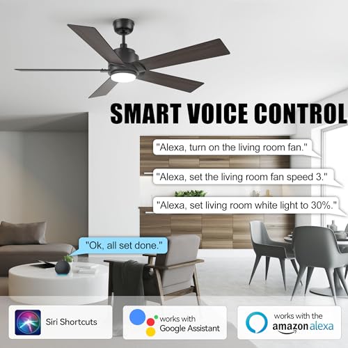 Smart 52inch WiFi Ceiling Fan with App Control